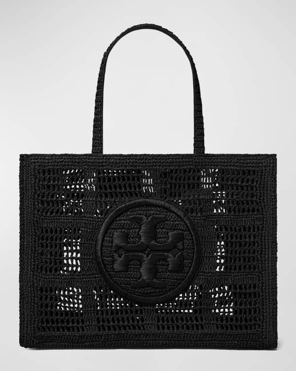 Tory burch ella metallic canvas tote top