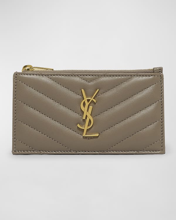 Kate smooth calf tassel chain wallet top