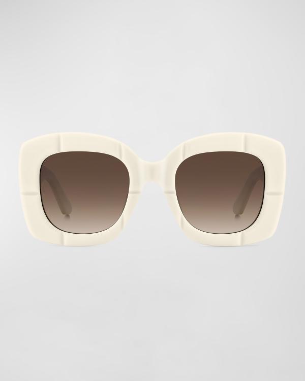 Karen Walker White Sunglasses Karen Walker Zahra Asian Fit KAS2449775 Rectangle Vintage  main image 4