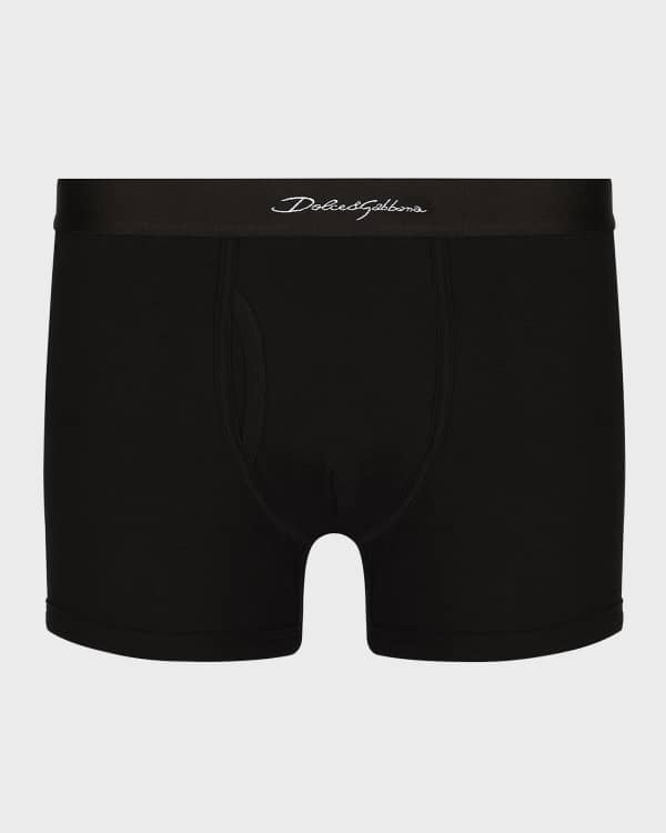 【関税込み】Dolce&Gabbana ブラック Two-Way Stretch ボクサー Two-way stretch cotton boxer shorts in Black for Men