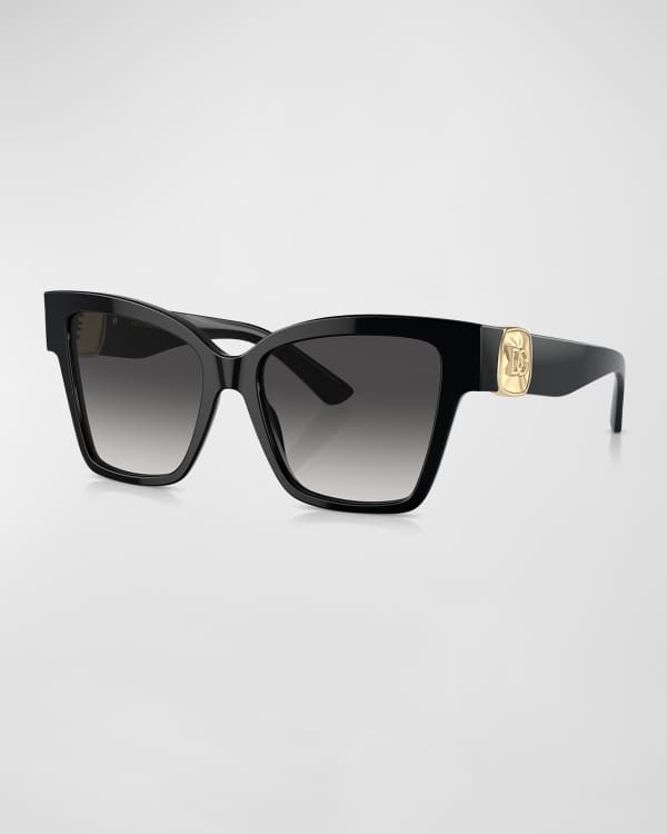 Dolce & Gabbana Blue Acetate Frame Polarized Lenses Sunglasses