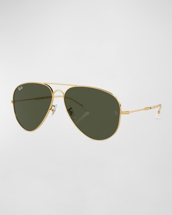 Ray Ban Sleek Metal Aviator Sunglasses 56mm Neiman Marcus