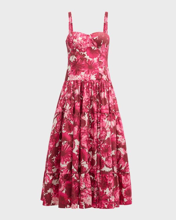 Grand flora poplin midi dress online