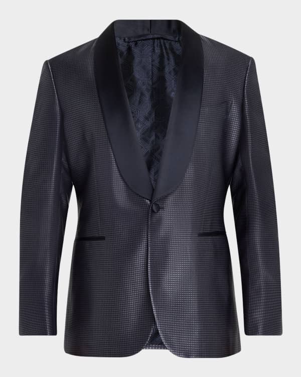 Giorgio Armani Men's Zigzag Stitch Dinner Jacket | Neiman Marcus