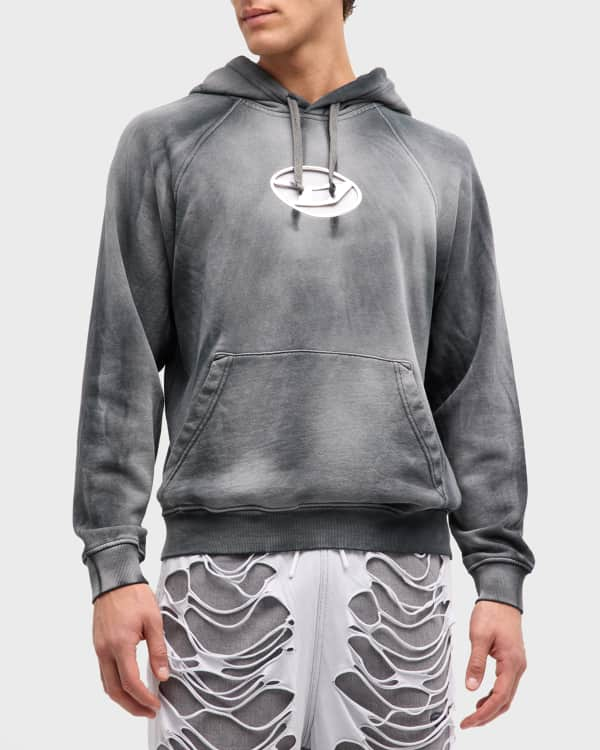 Diesel Men's S-Alby-X6 Destroy Embroidered Graphic Hoodie | Neiman