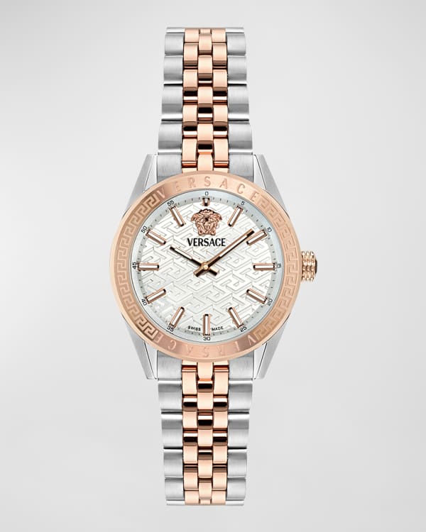 稀！Versace Greca Icon 36MM Two Tone Bracelet Watch Versace 36mm Greca Icon Bracelet Watch, Two-Tone | Neiman Marcus