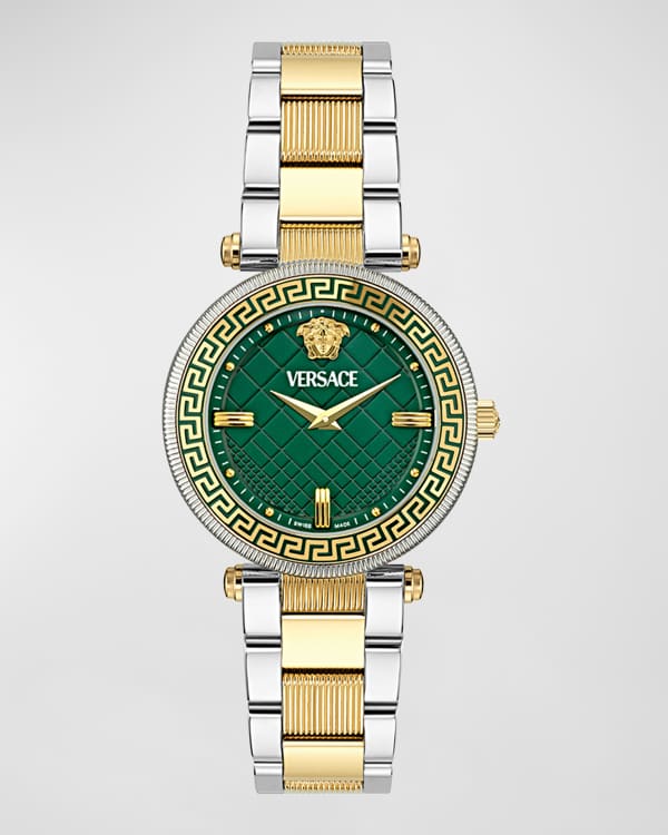 稀！Versace Greca Icon 36MM Two Tone Bracelet Watch Versace 36mm Greca Icon Bracelet Watch, Two-Tone | Neiman Marcus