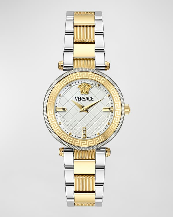 稀！Versace Greca Icon 36MM Two Tone Bracelet Watch Versace 36mm Greca Icon Bracelet Watch, Two-Tone | Neiman Marcus