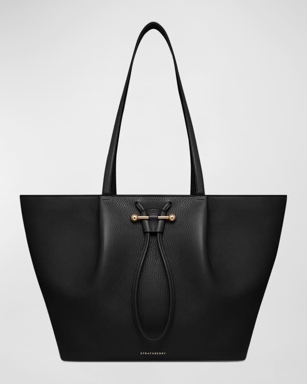Callista Slim Medium Leather Tote Bag | Neiman Marcus
