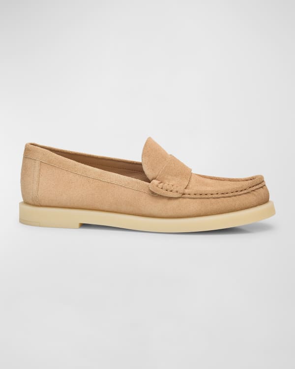Stuart Weitzman Bromley Shearling Fur Loafers Neiman Marcus