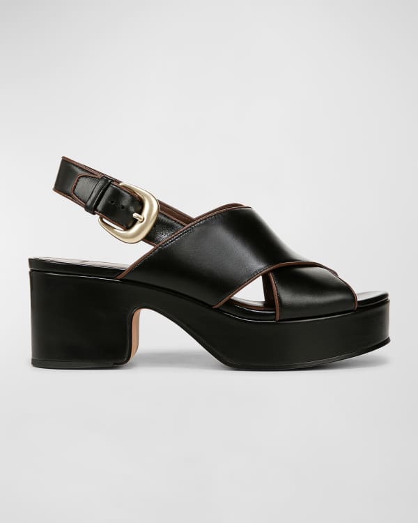 Eileen fisher boost leather platform sandals clearance