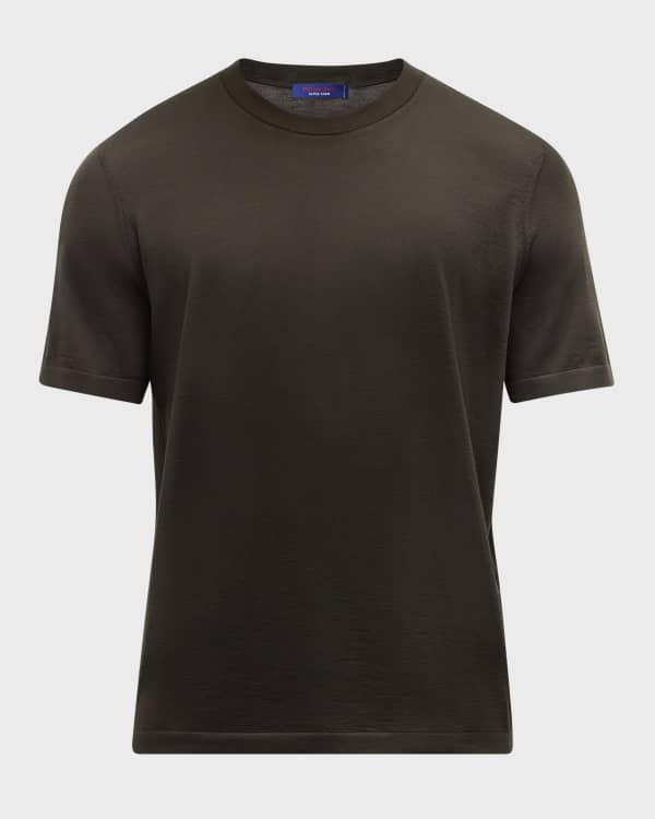 Emporio Armani Men's Wool Textured Knit Crewneck Sweater