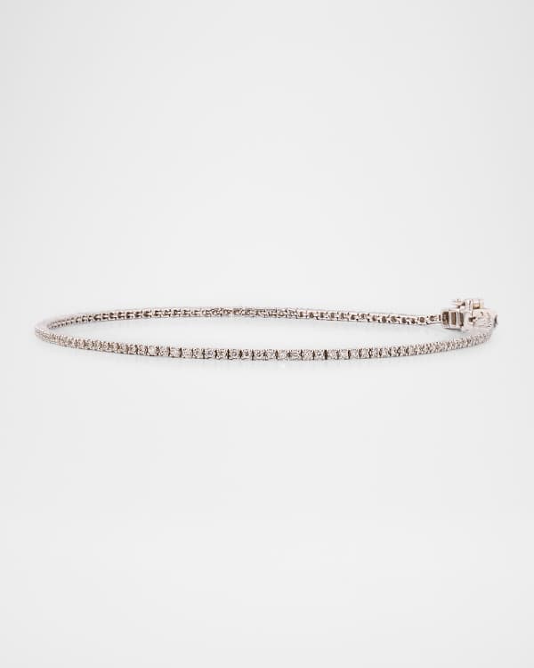 Criss Cross Baguette Diamond Bangle Bracelet