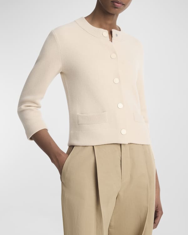 Vince drape front wool cardigan discount
