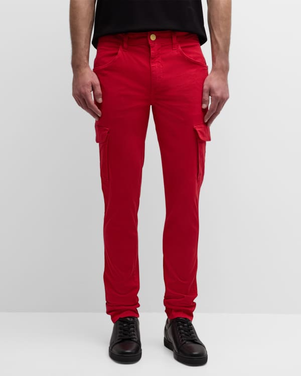 Red Velvet Pants Men - Slim Fit Chino Pants