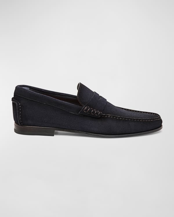 Santoni Carlo suede loafers - Black