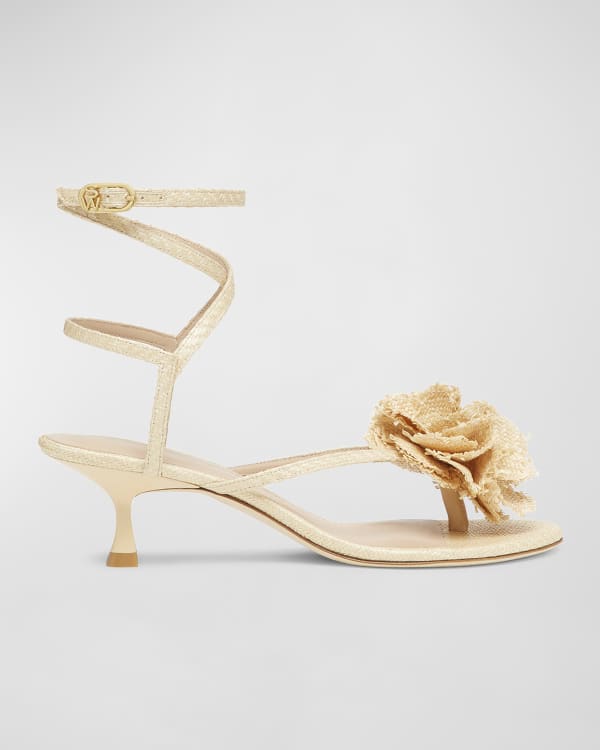 Aquatalia Melly Metallic Slingback Sandals Neiman Marcus