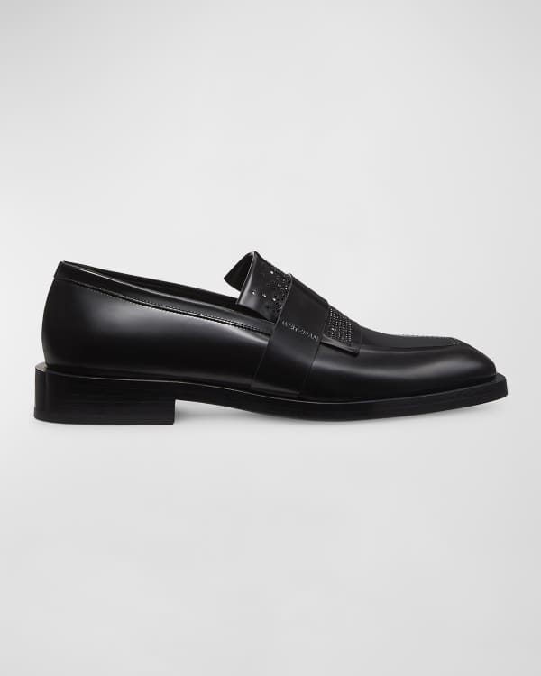 New Auth Salvatore Ferragamo Scarlet Men Black Leather Loafers Shoes 8 $795