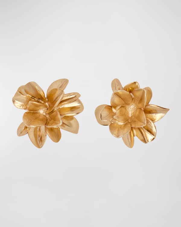 Oscar de la Renta Cherry Blossoms 5 Drop Earrings in Lavender
