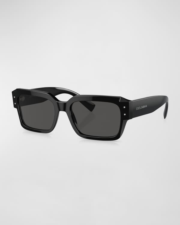 大人の上質  Temple Men's Dolce&Gabbana Logo Sunglasses Rectangle 版画