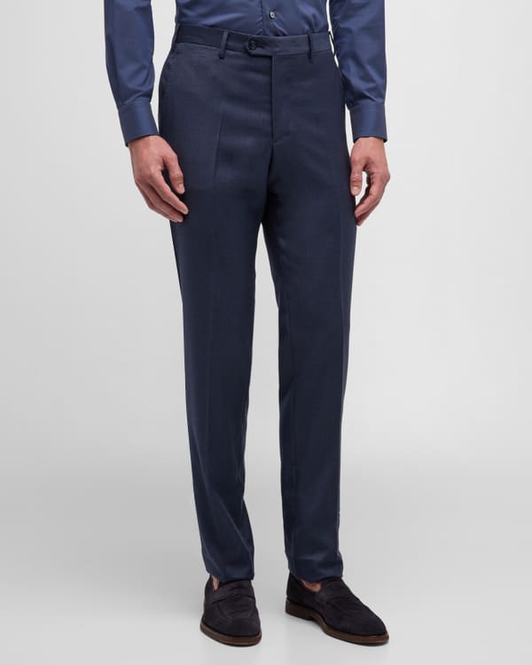 Giorgio Armani Men's Wool Straight Leg Trousers | Neiman Marcus