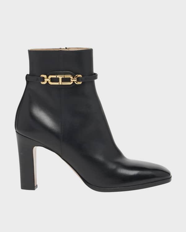 Loewe Onda Bicolor Leather Ankle Booties | Neiman Marcus