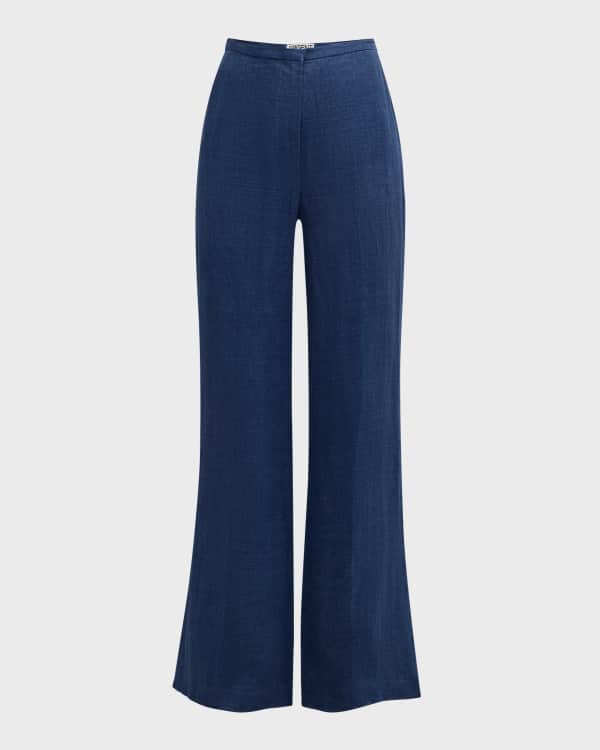 Three Dots Wide Leg Linen Pants Neiman Marcus