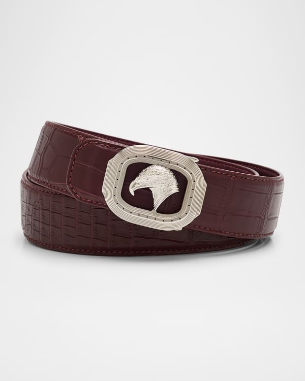 Eagle buckle croc belt shop