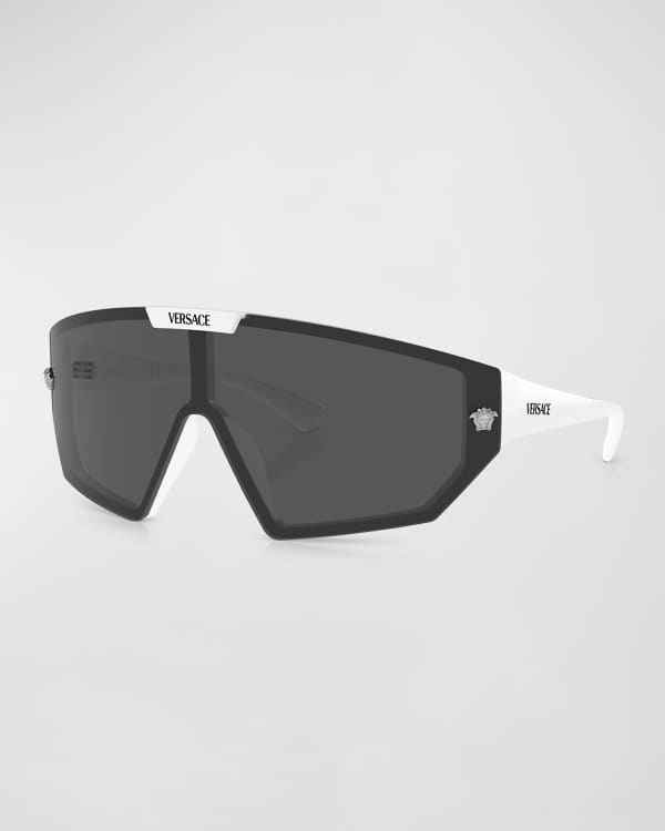 Versace Men s Medusa Oversized Mirror Shield Sunglasses Neiman Marcus