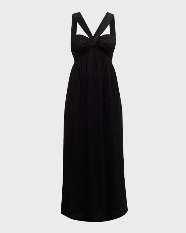Shona Joy V Neck Spaghetti Strap Asymmetric Bias Cut Slip Dress Neiman Marcus