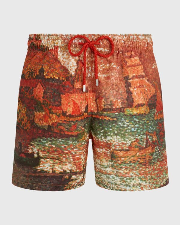 Vilebrequin Men's Denim Stretch Swim Shorts | Neiman Marcus
