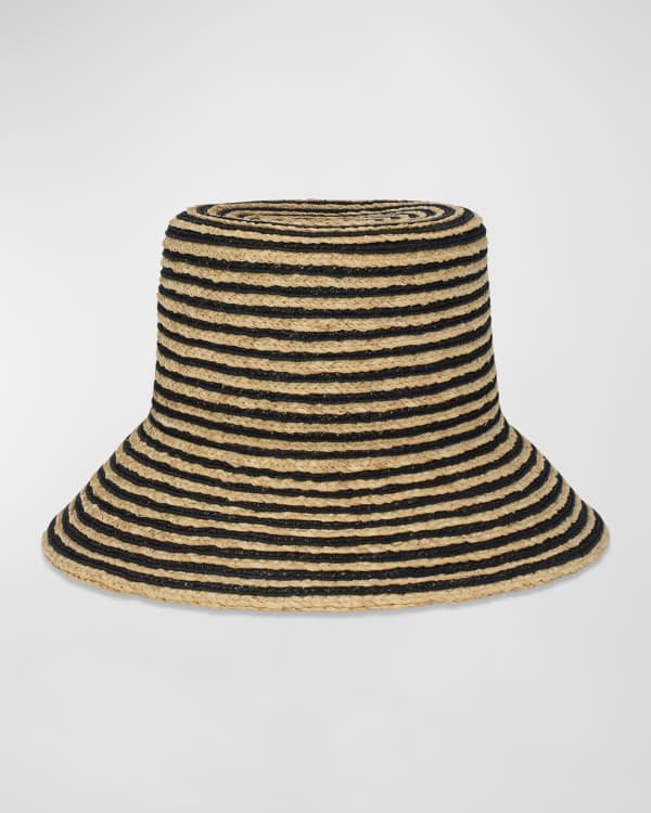 Saint Laurent YSL Straw Bucket Hat Neiman Marcus