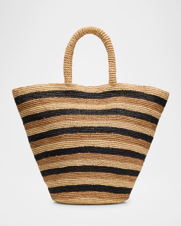 BTB Los Angeles Pearly Heart Straw Tote Bag Neiman Marcus