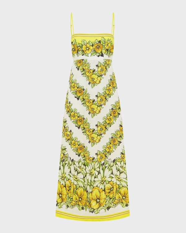 Diane von Furstenberg Tenley Printed Faux Wrap Dress Neiman Marcus