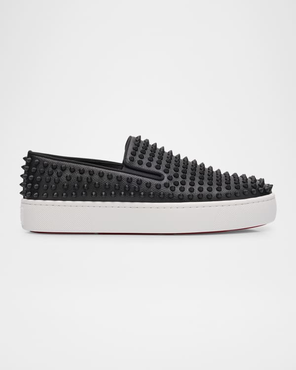 Giorgio Armani Men's Woven Leather Slip-On Sneakers | Neiman