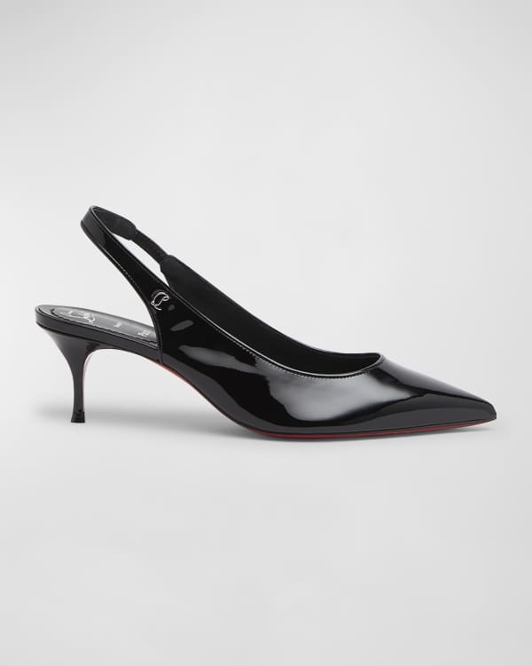 Sporty Kate Leather Red Sole Slingback Pumps