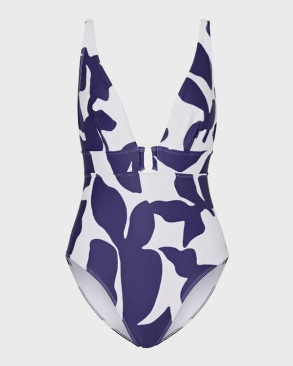 Solid and Striped The Luela Leopard Zebra Printed Mesh One Piece Swimsuit Neiman Marcus