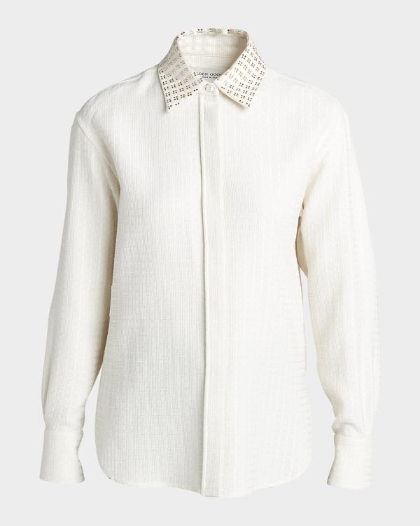 MM6 Maison Margiela Classic Long-Sleeve Shirt | Neiman Marcus