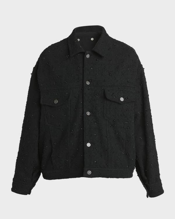 Blank NYC Catwalk Leopard Print Denim Trucker Jacket Neiman Marcus