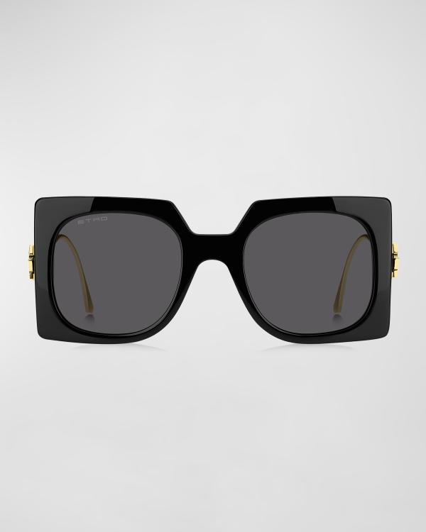 Etro Tailoring Logo Acetate Butterfly Sunglasses | Neiman Marcus display picture 1