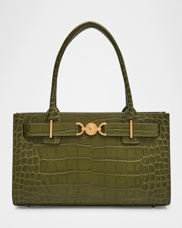 Medusa leather tote bag top