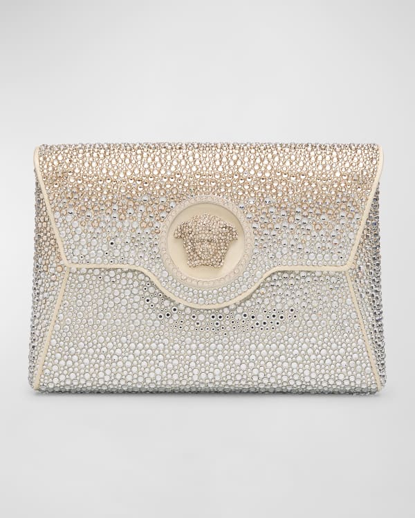 Versace La Medusa Mini Satin Clutch Bag Neiman Marcus