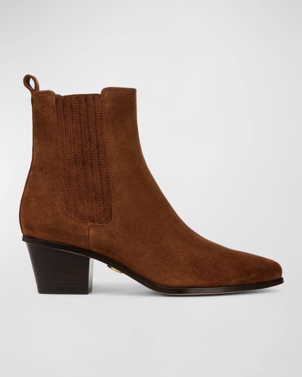 Jack Rogers Gemma Waterproof Suede Booties Neiman Marcus