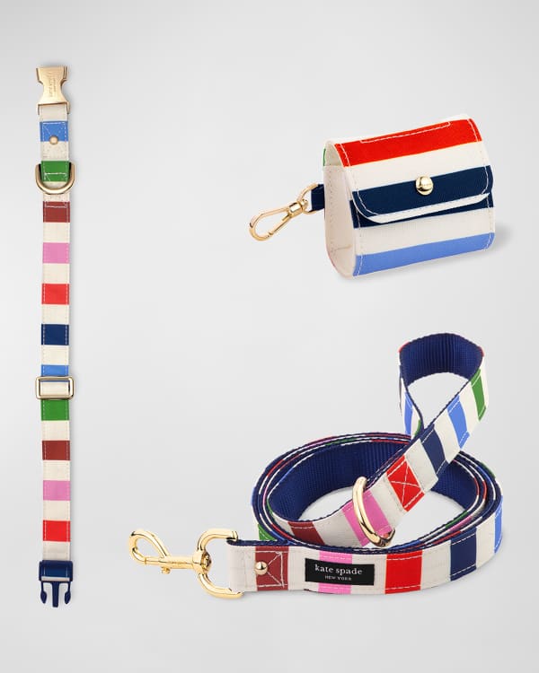 kate spade new york red and pink dog accessories set large Neiman Marcus