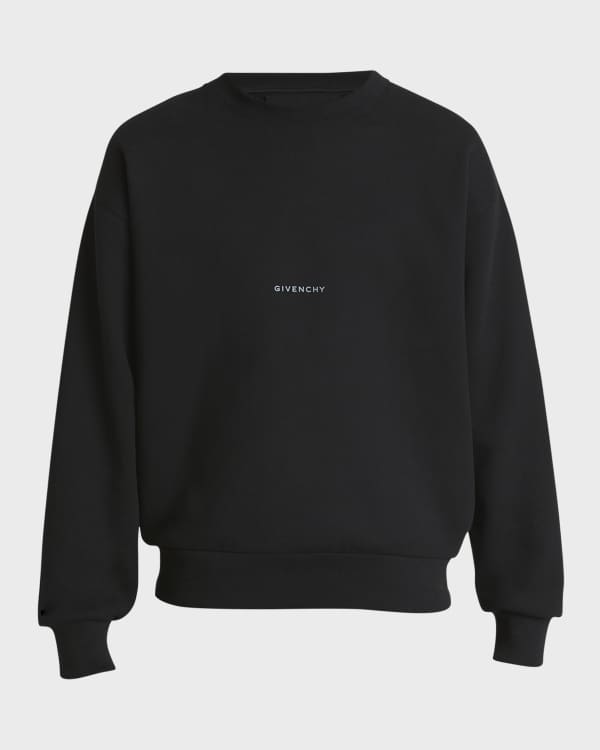 Givenchy Men s Boxy Lightning Bolt Logo Sweatshirt Neiman Marcus