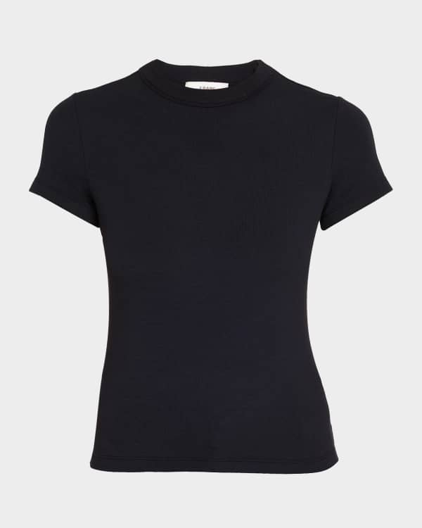 FRAME Draped Femme Short-Sleeve Tee | Neiman Marcus