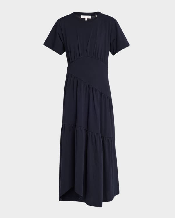 Diane von Furstenberg Eleora Flocked One-Shoulder Maxi Dress