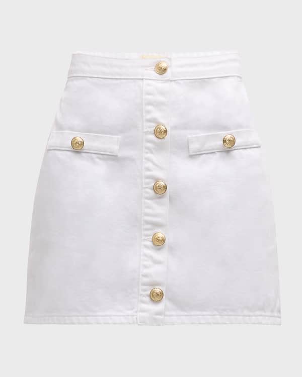 White jean skirt 70s hotsell