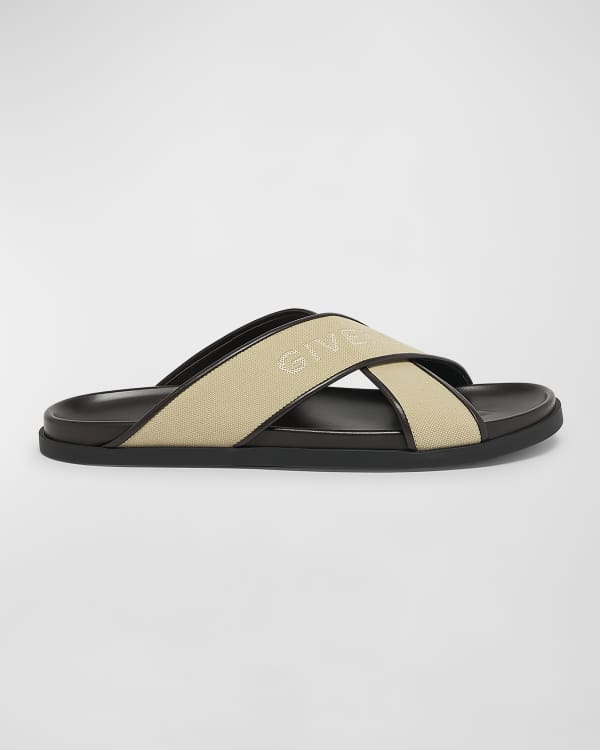 Givenchy Men s 4G Tonal Leather Slide Sandals Neiman Marcus