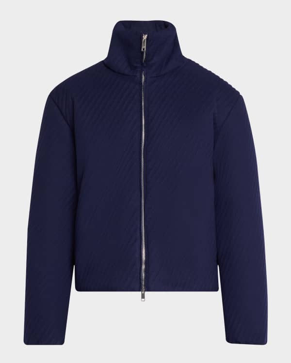 TOM FORD Men's Cashmere-Suede Full-Zip Blouson Jacket
